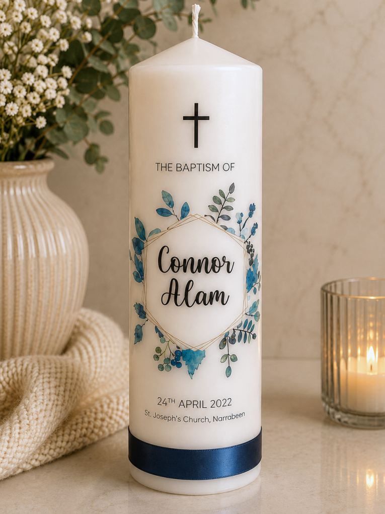 CONNOR BAPTISM CANDLE