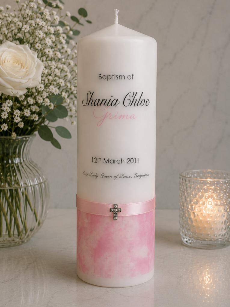 SHANIA BAPTISM CANDLE