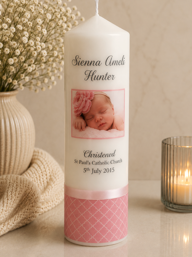 SIENNA BAPTISM CANDLE