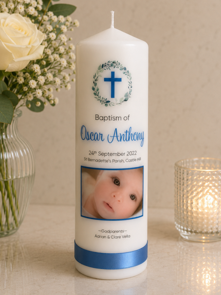 ANTHONY BAPTISM CANDLE