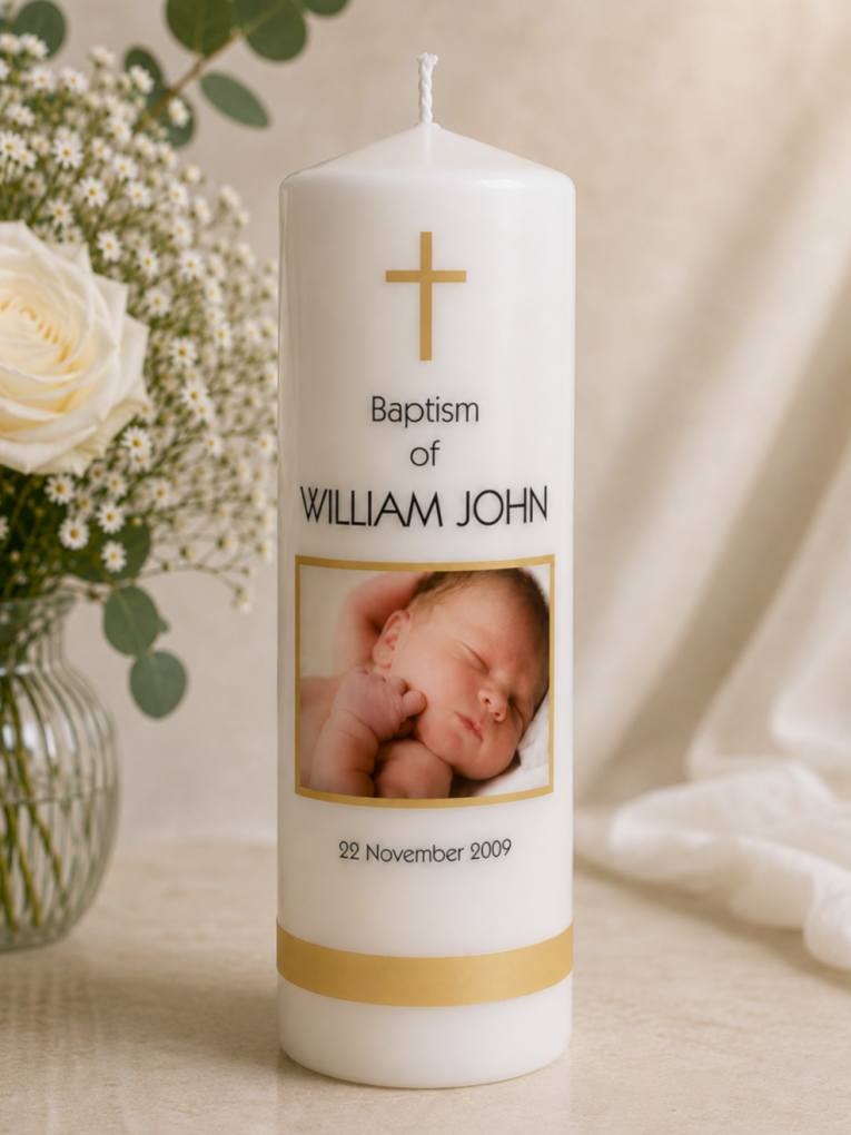 WILLIAM BAPTISM CANDLE