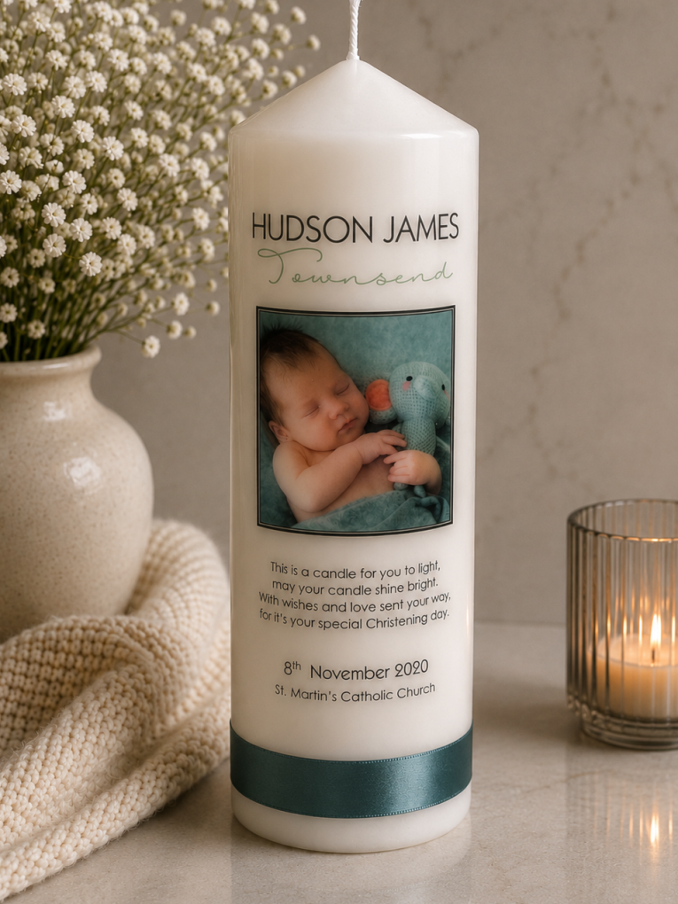 HUDSON BAPTISM CANDLE