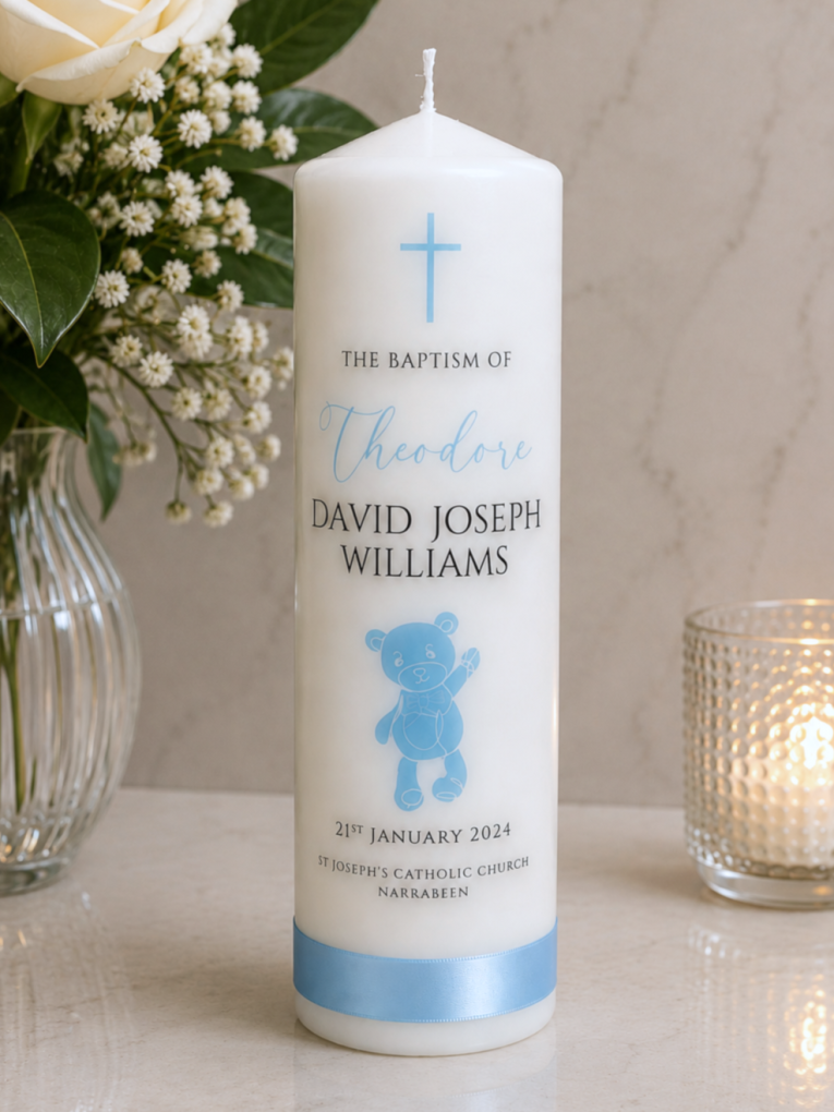 THEO BAPTISM CANDLE