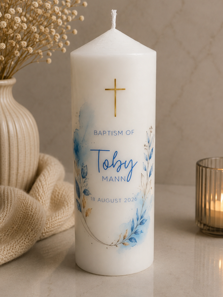 Toby Baptism Candle
