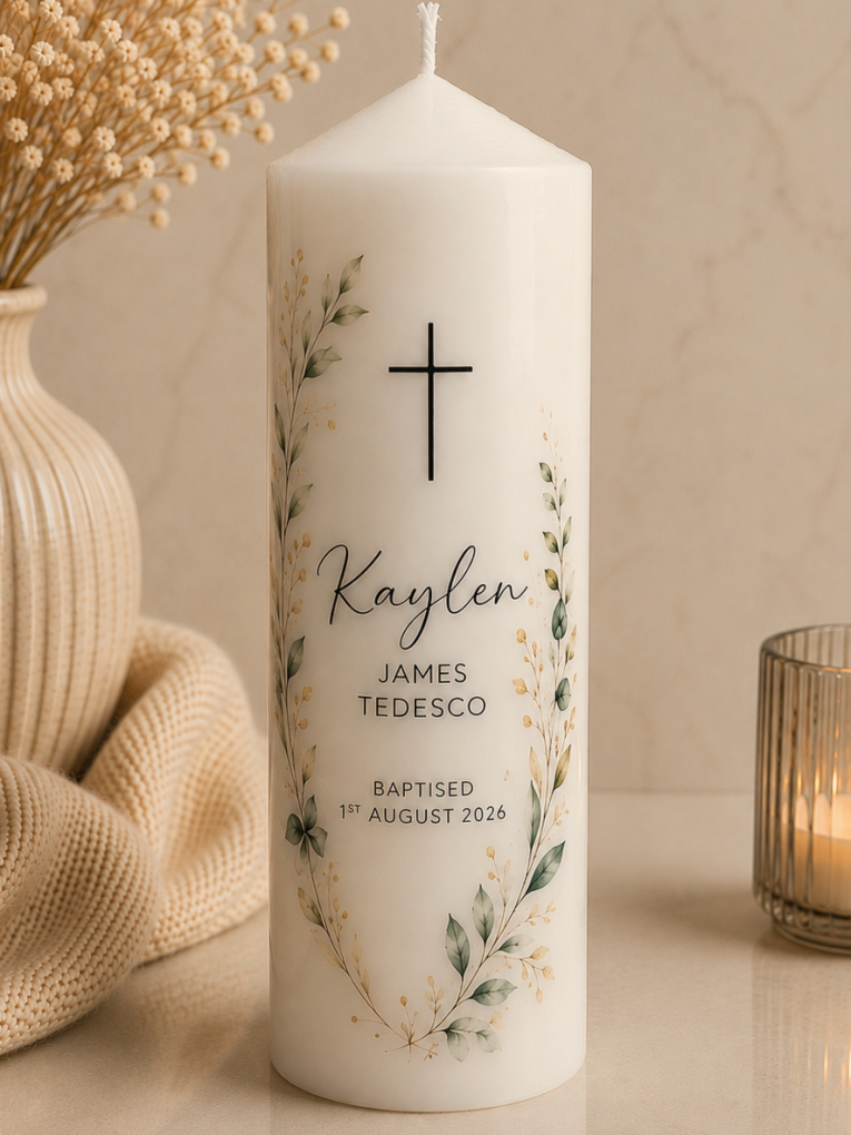 KAYLEN BAPTISM CANDLE