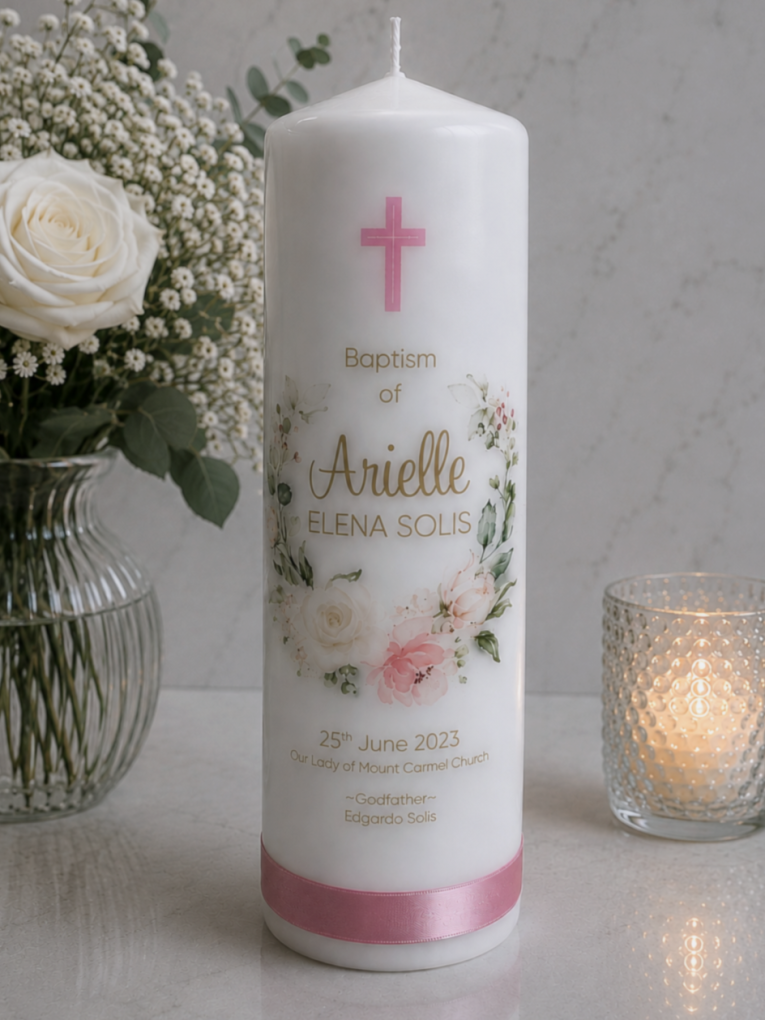 ARIELLE BAPTISM CANDLE