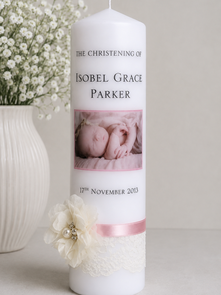 ISABELLE BAPTISM CANDLE
