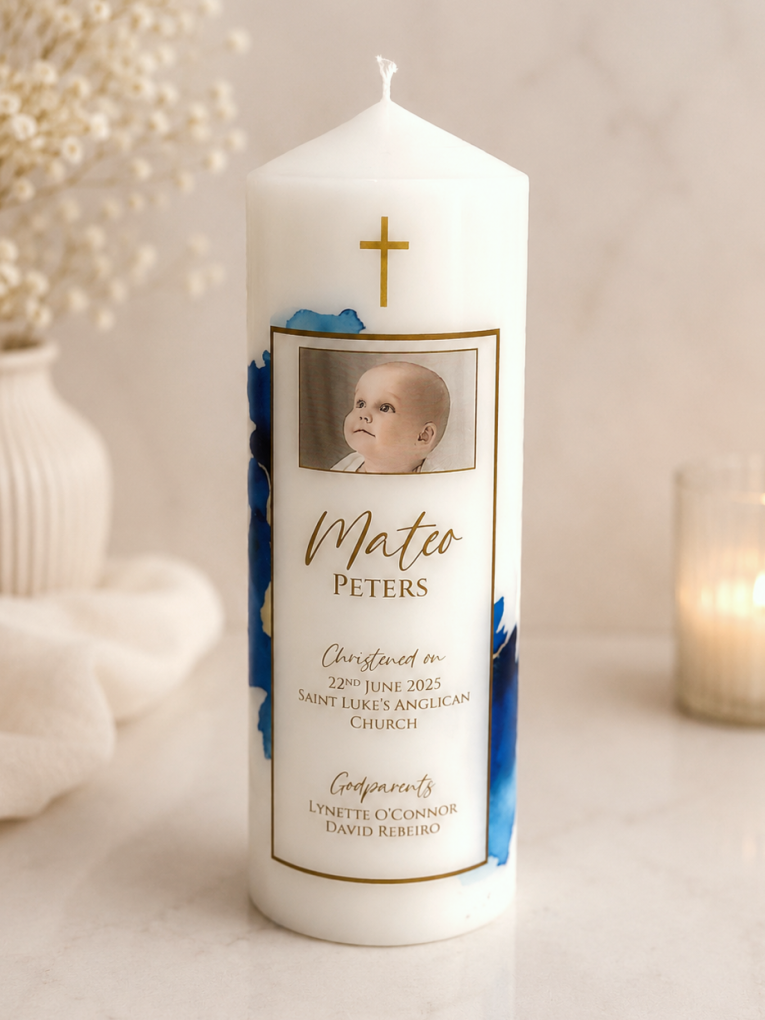 MATEO BAPTISM CANDLE